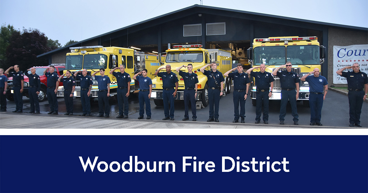 Woodburn Fire District and the lineup from Station 21