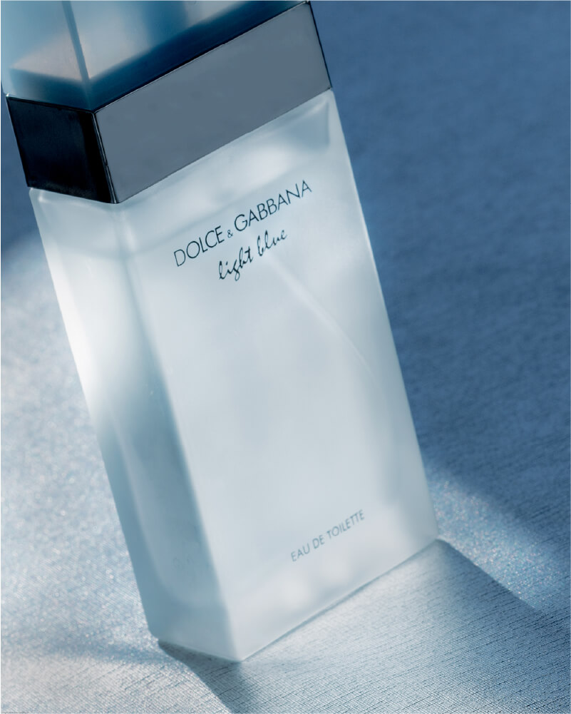 Image of a perfume bottle in greyscale